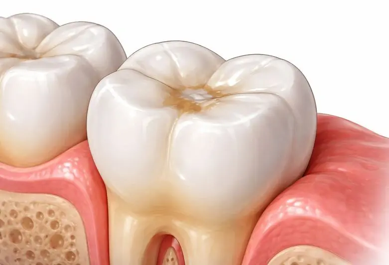 Начальный кариес на стадии пятна